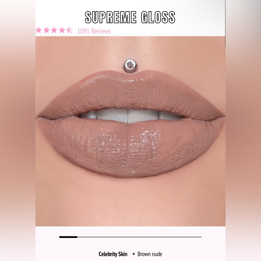 JEFFREE STAR COSMETICS NIB SUPREME LIP GLOSS CELEBRITY SKIN